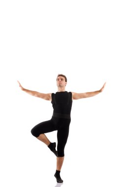 Genç dansçı beyazların arasında.