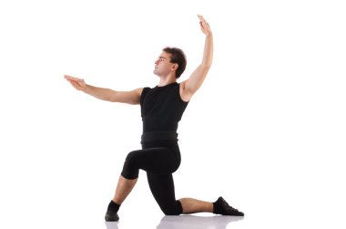Genç dansçı beyazların arasında.
