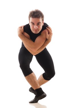 Genç dansçı beyazların arasında.