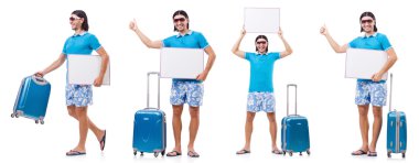 Seyahat konsepti beyazlara izole edildi