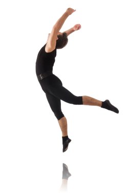 Genç dansçı beyazların arasında.