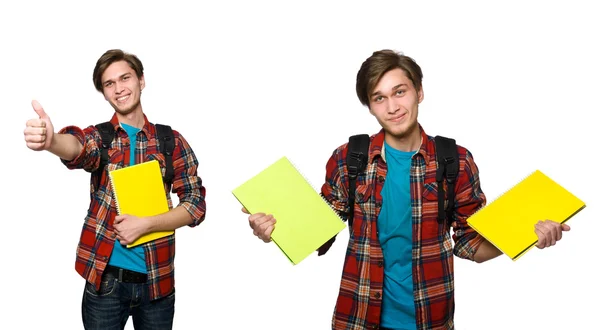 Photo composite de l'étudiant avec des livres — Photo