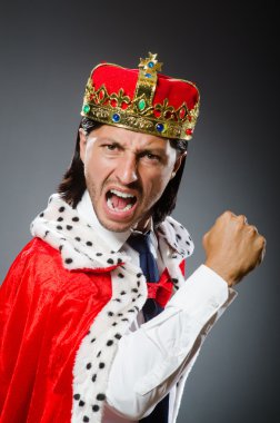 Kraliyet konseptinde genç kral işadamı