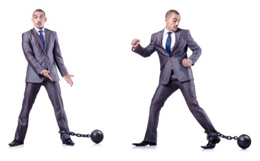 Beyaza prangalı bir iş adamı