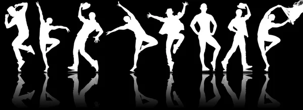 ダンスのコンセプトのダンサーのシルエット — ストック写真