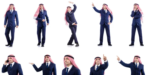 Set of photos with arab businessman — Stock Photo, Image