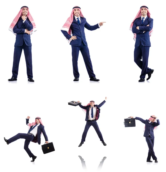 Set of photos with arab businessman — Stock Photo, Image