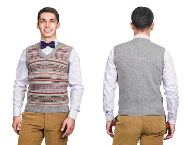 Joven en concepto de moda aislado en blanco — Foto de Stock