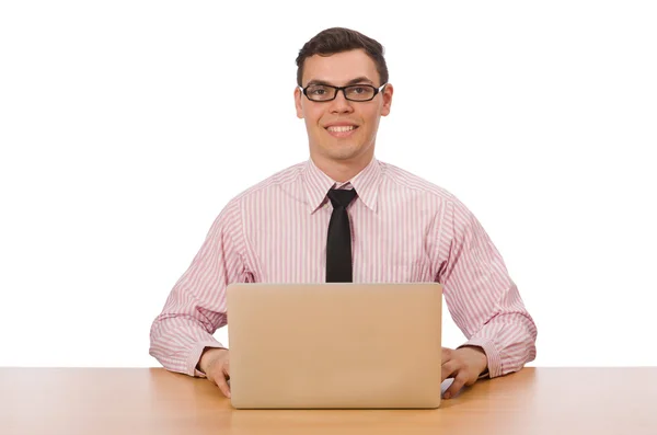 Joven hombre de negocios aislado en el blanco — Foto de Stock