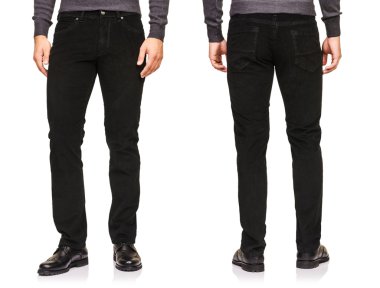 Beyaz pantolonlu moda konsepti