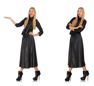 Çeşitli pozlarda kadın resmi.