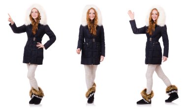 Beyaz elbiseler içinde güzel bir kız.