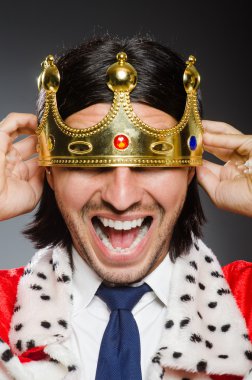 Kraliyet konseptinde genç kral işadamı