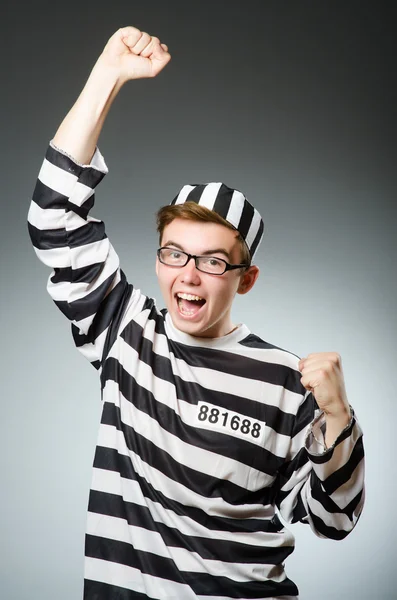 Funny prisoner in prison concept — Stock Photo, Image