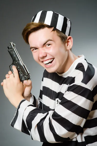 Funny prisoner in prison concept — Stock Photo, Image