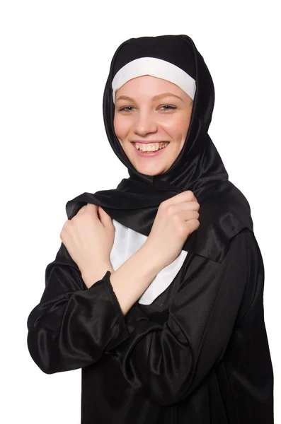 Nonne isolée sur le fond blanc — Photo