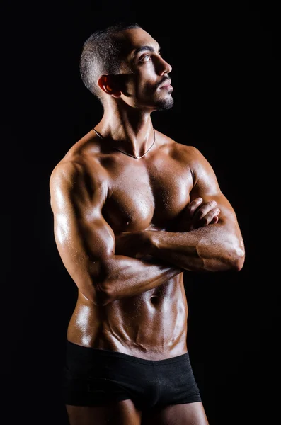 Ripped muscular man in sports concept — Stock Photo, Image