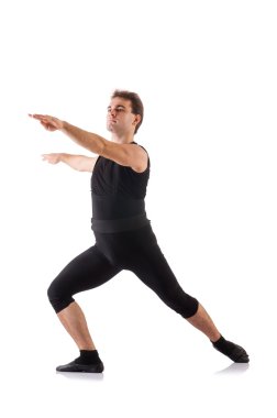 Genç dansçı beyazların arasında.
