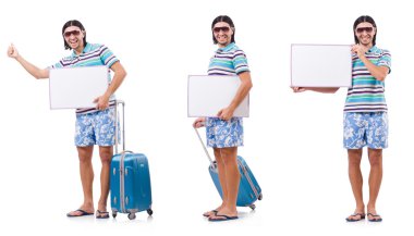 Seyahat konsepti beyazlara izole edildi