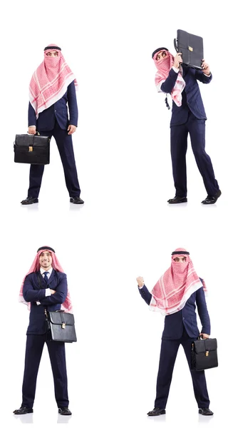 Set of photos with arab businessman — Stock Photo, Image