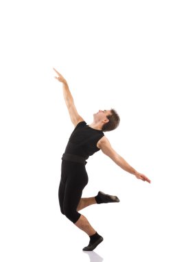 Genç dansçı beyazların arasında.