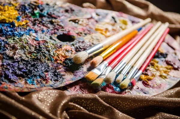 Palette d'artistes dans le concept d'art — Photo