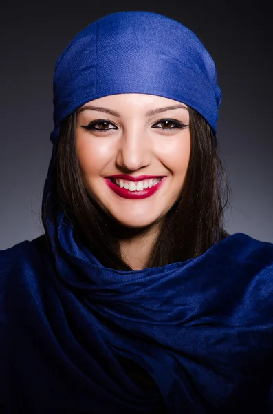 Muslim woman with headscarf in fashion concept — Stock Photo, Image