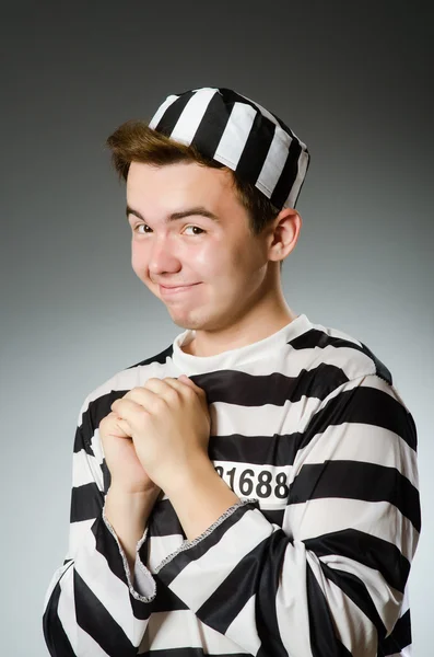 Funny prisoner in prison concept — Stock Photo, Image