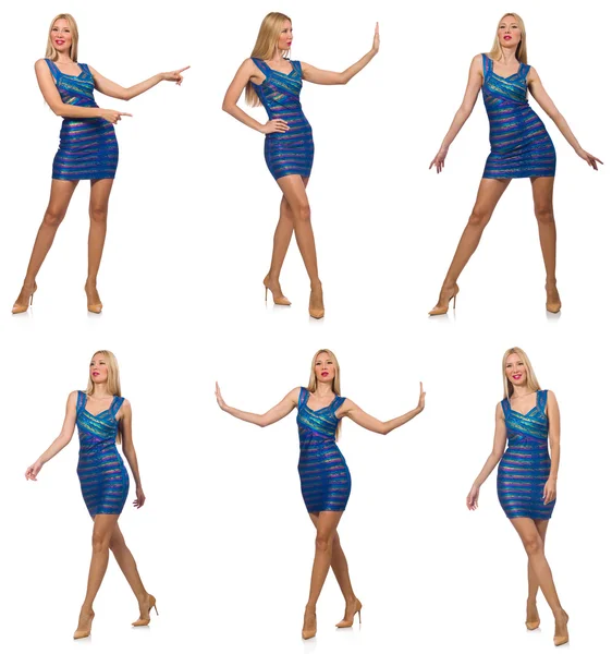 Composite photo of woman in various poses — Stock Photo, Image