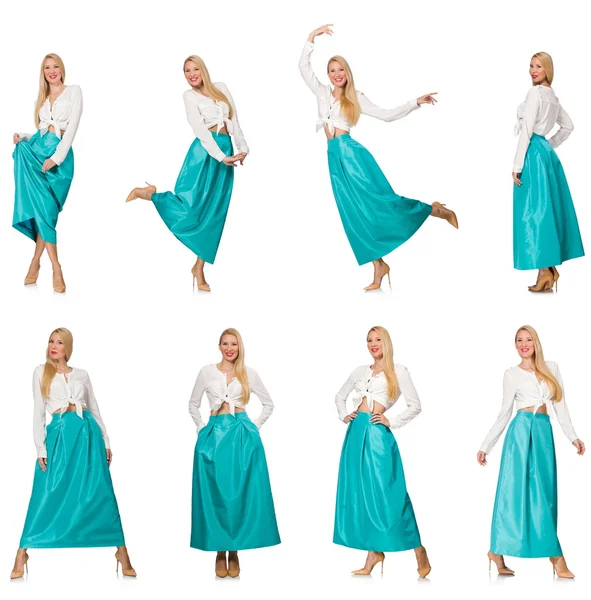 Çeşitli pozlarda kadın resmi.