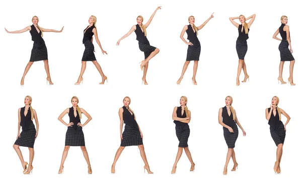 Composite photo of woman in various poses — Stock Photo, Image