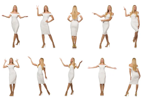 Composite photo of woman in various poses — Stock Photo, Image
