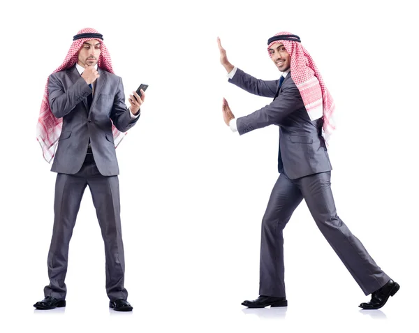 Set of photos with arab businessman — Stock Photo, Image