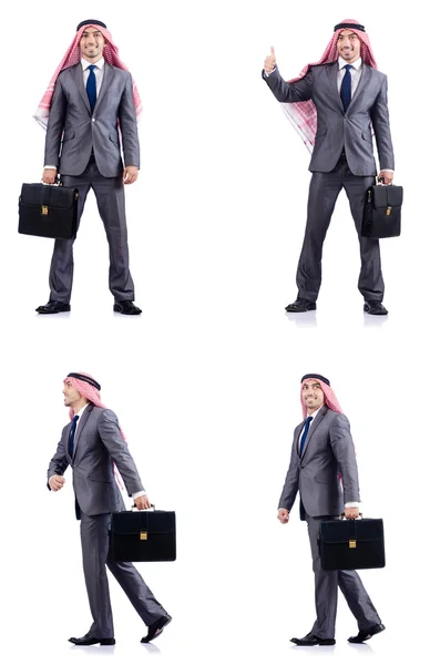 Set of photos with arab businessman — Stock Photo, Image