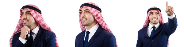 Set of photos with arab businessman — Stock Photo, Image