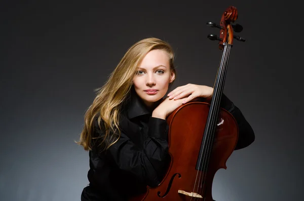 Young woman in musical concept — Stock Photo, Image