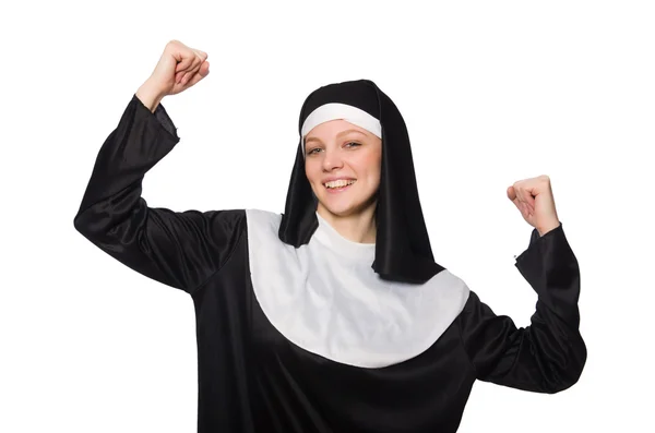 Nun isolated on the white background — Stock Photo, Image