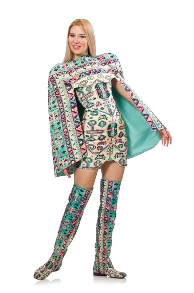 Azerbaycan halı elemanları ile elbise modeli