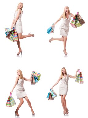 iyi alışveriş sonra çekici bir kadın