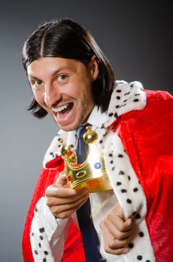 Kraliyet konseptinde genç kral işadamı