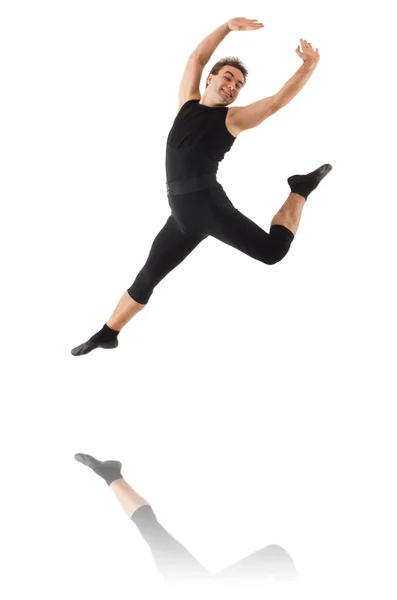 Jeune danseuse isolée sur le blanc — Photo