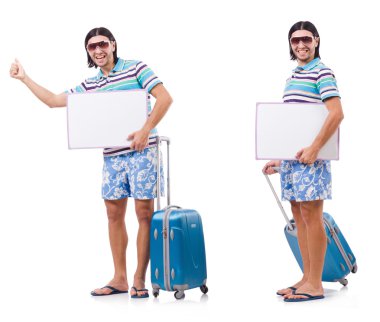 Seyahat konsepti beyazlara izole edildi