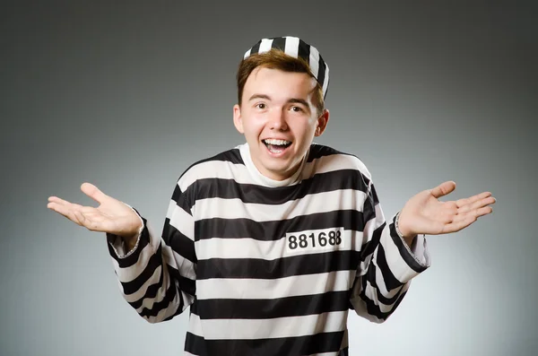 Funny prisoner in prison concept — Stock Photo, Image