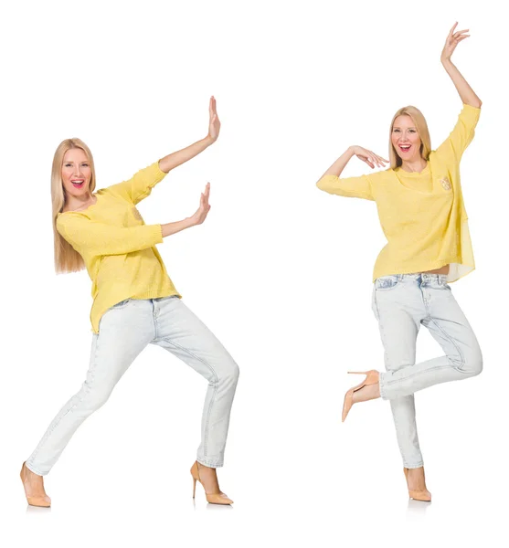 Composite photo of woman in various poses — Stock Photo, Image