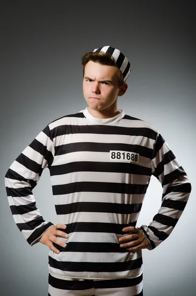 Funny prisoner in prison concept — Stock Photo, Image