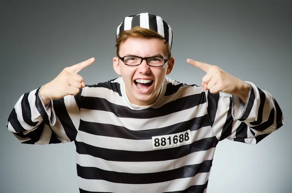 Funny prisoner in prison concept — Stock Photo, Image