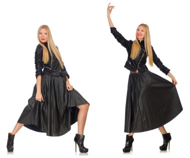 Çeşitli pozlarda kadın resmi.