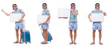 Seyahat konsepti beyazlara izole edildi