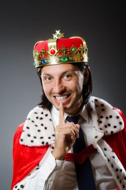 Kraliyet konseptinde genç kral işadamı