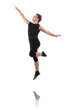 Genç dansçı beyazların arasında.